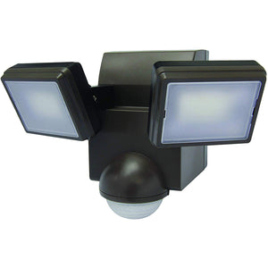 Image of IQ America Motion Security Flood Light, Battery-Powered, 700 Lumen LED, Eave Soffit or Wall Mt Shed Storage Attic Garage Grill Light Bronze, highlighting its features and quality.