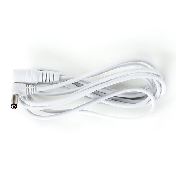 Agilux 2.1mm x 5.5mm 72" Male-Female DC Power Extension Cord - White