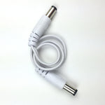 Agilux 6 inch Male-Male DC Power Supply Barrel Connection Extension Cable Cord, with Barrel Connector 2.1 x 5.5mm White 2pk