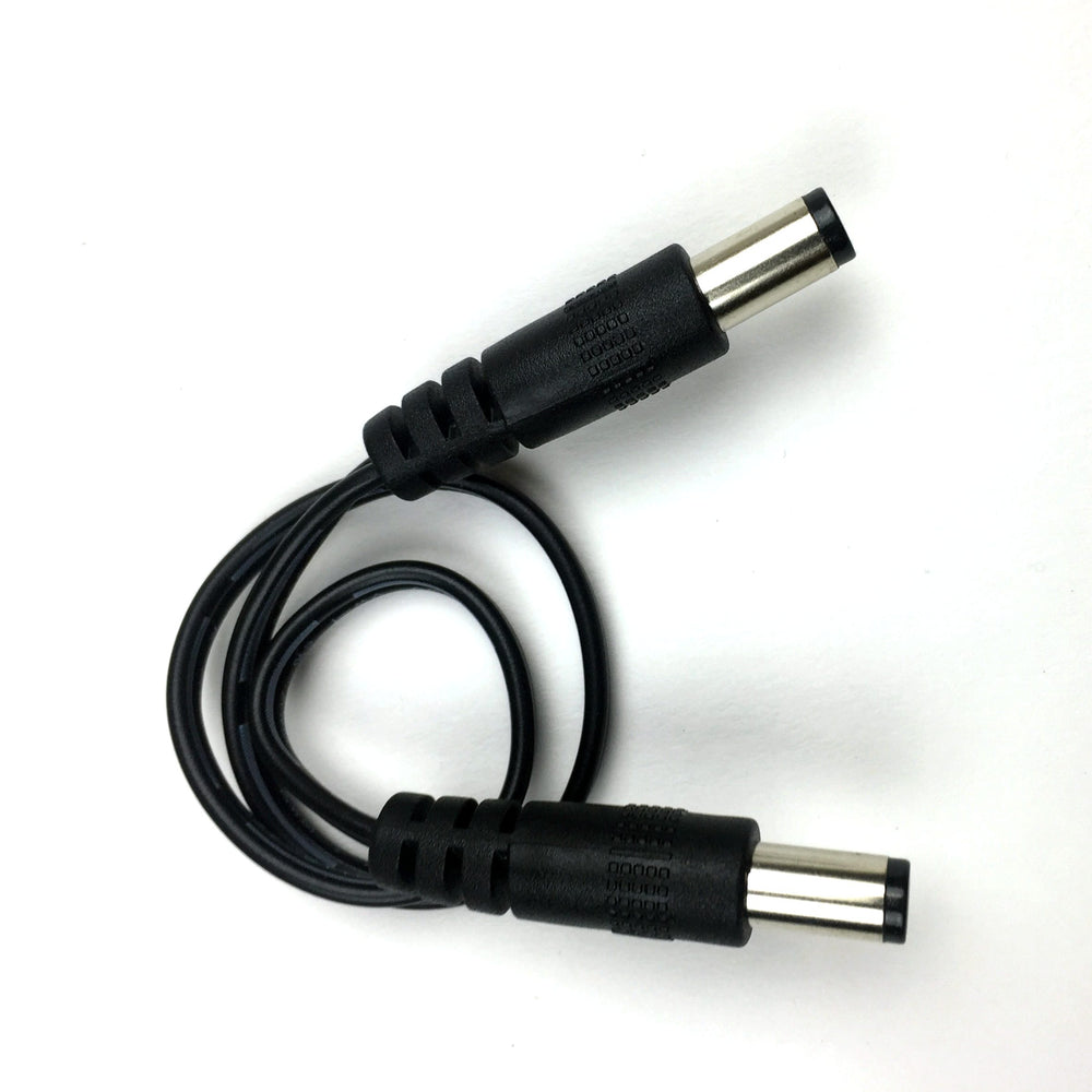 Agilux 2.1mm x 5.5mm Male to Male DC Power Extension Cord - 6" Black