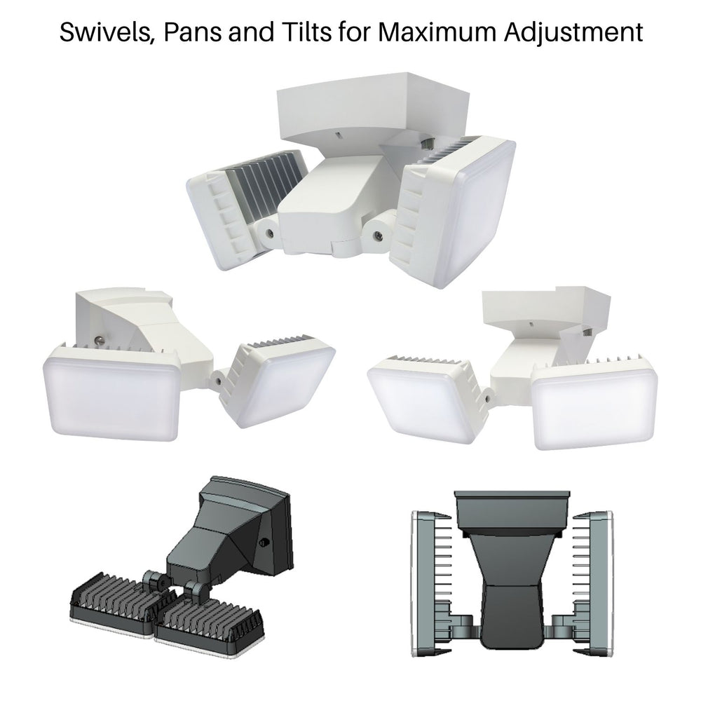Image of Premium Product: Iq America Dt2002 Led Dusk To Dawn Security Flood Light W Timer 2100 Lumens Eave Or Wall Mount Bz, highlighting its features and quality.