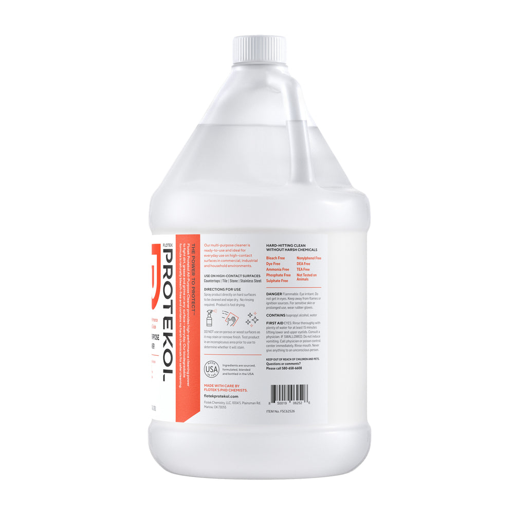 
            
                Load image into Gallery viewer, Flotek Protekol All  Purpose Cleaner FSC62526 - 75% Isopropyl Alcohol 1 gallon bottle 4 count case
            
        