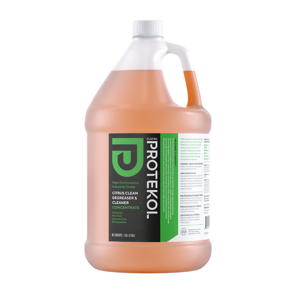Flotek Protekol Degreaser & Surface Cleaner FSC62908 Citrus Clean Concentrate:  All-Natural, Industrial-Strength  1 gallon bottle 4 count case