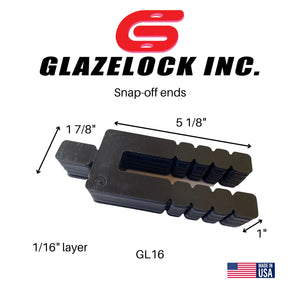 Image of Premium Product: Glazelock Snap Off Shim Stackable Horseshoe Plastic Flat Shims 1 7 8W With 5 8 Slot, highlighting its features and quality.