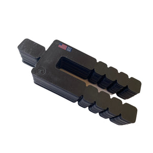 Image of Premium Product: Glazelock Snap Off Shim Stackable Horseshoe Plastic Flat Shims 1 7 8W With 5 8 Slot, highlighting its features and quality.