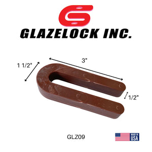 Image of Premium Product: Glazelock U Shaped Shim Horseshoe Plastic Flat Shims 3 1 2L X 1 1 2W With 1 2 Slot, highlighting its features and quality.