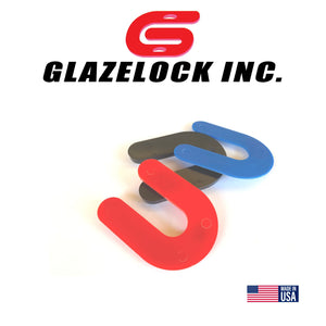 Glazelock U-shaped Shim 3", Horseshoe Plastic Flat Shims 3"L x 2 5/16"W with 3/4" Slot