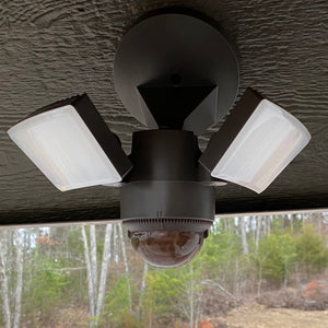Image of Premium Product: Iq America Lm1811Bz Motion Security Flood Light 1100 Lumen 180 Degree 50 Detection Eave Wall Mount Bz, highlighting its features and quality.