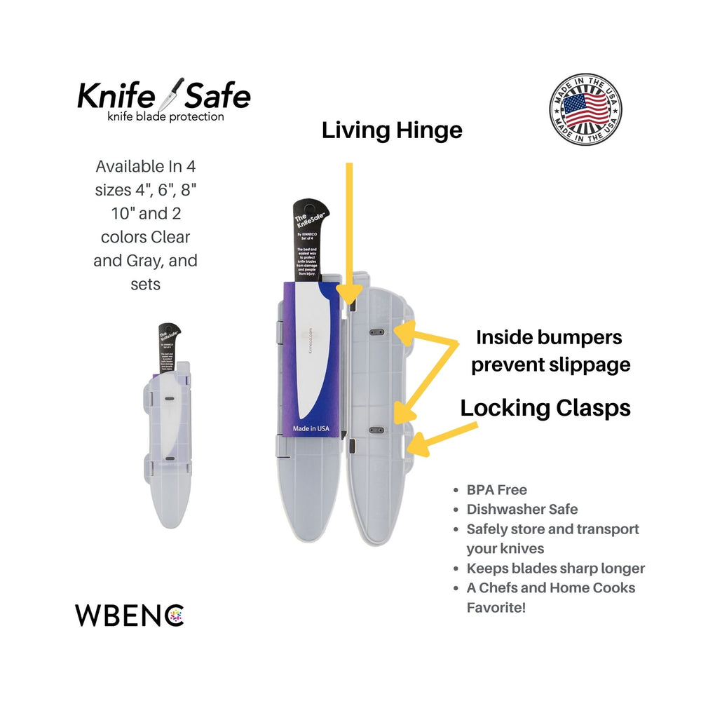 The BladeGuard KnifeSafe Knife Blade Protective Cutlery Cover and Edge Guard to Safely Store and Transport 4"-10" Knives