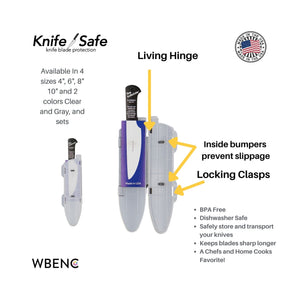 The BladeGuard KnifeSafe Knife Blade Protective Cutlery Cover and Edge Guard to Safely Store and Transport 4"-10" Knives