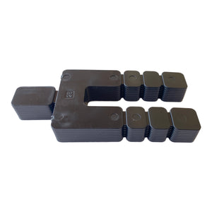 Image of Premium Product: Glazelock Snap Off Shim Stackable Horseshoe Plastic Flat Shims 1 7 8W With 5 8 Slot, highlighting its features and quality.