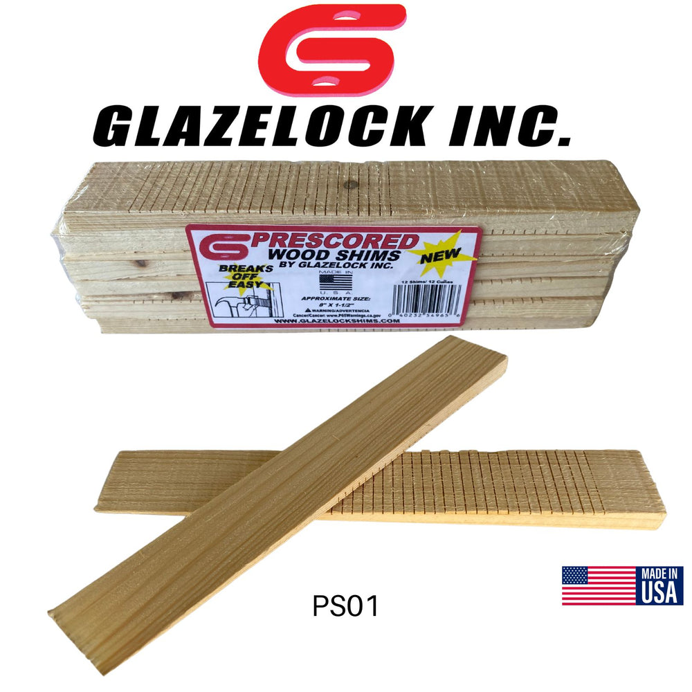 
            
                Load image into Gallery viewer, Glazelock Natural Pine Wood Shims 8&amp;quot; x 1-1/4&amp;quot; x 3/8&amp;quot;
            
        