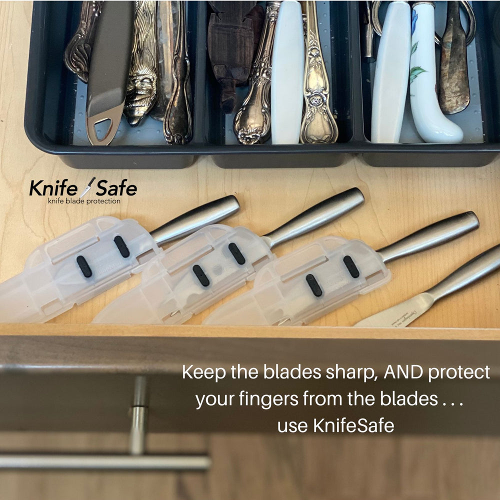 The BladeGuard KnifeSafe Knife Blade Protective Cutlery Cover and Edge Guard to Safely Store and Transport 4"-10" Knives