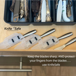 The BladeGuard KnifeSafe Knife Blade Protective Cutlery Cover and Edge Guard to Safely Store and Transport 4"-10" Knives