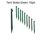 FLI Products Tent Canopy Garden Yard Stake DPTS6435, 11.5" Inch Durable ABS Garden Edging Fence Tent Stakes for Outdoor Camping, Gardening, Canopies, and Inflatable Christmas Decorations Tent Pegs 10pc Green