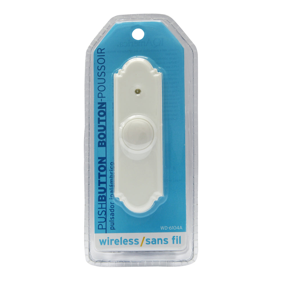 Image of Premium Product: Iq America Wd6104A Wireless Doorbell Pushbutton Replacement Slimline Non Lighted White, highlighting its features and quality.