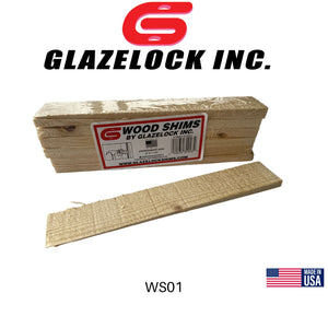 Glazelock Natural Pine Wood Shims 8" x 1-1/4" x 3/8"